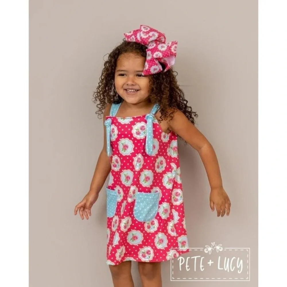 Pete & Lucy Shabby Roses Girl Dress 12-18 mos NWT - Picture 2 of 3